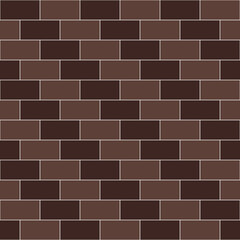 Stepped brick vector pattern. Brick pattern. Brown tone brick pattern. Seamless geometric pattern for wrapping paper, backdrop, background, wallpaper.