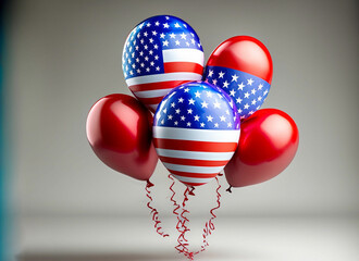 Balloons with flag