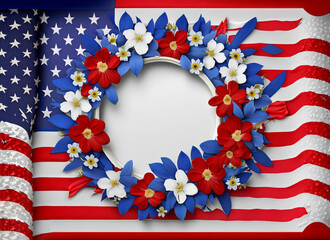 Celebration with USA flag background