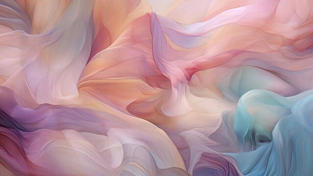 Abstract pastel motion background, creative video texture movement with delicate colors, dreamy graphic with elegant and luxury style, feminine design for females 