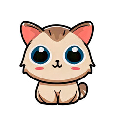 Generative Ai illustration, cat, cat cartoon