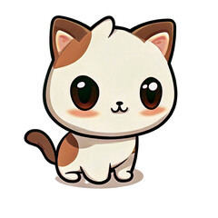 Generative Ai illustration, cat, cat cartoon