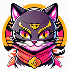 ninja cat cartoon © mansum008