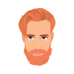 Redhead Bearded Man icon. Colored vector element from beards collection. Creative Redhead Bearded Man icon for web design, templates and infographics.