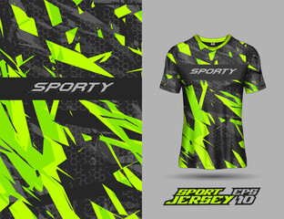 Shirt template abstract background for extreme jersey team, racing, cycling, leggings, football, gaming and sport livery.