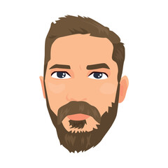 Bearded Male icon. Colored vector element from beards collection. Creative Bearded Male icon for web design, templates and infographics.