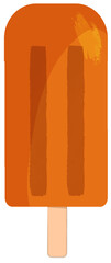 Orange ice cream popsicle
