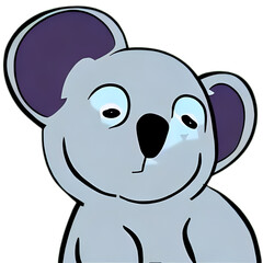 Generative Ai illustration, koala, koala cartoon