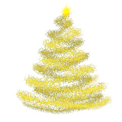 Golden Sparkles Christmas Tree
