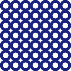 Naklejka premium Cute vector seamless pattern. navy blue infinity circle pattern. Decorative element, design template with navy blue shade.