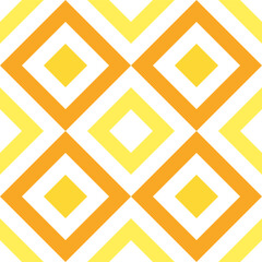 Cute vector seamless pattern. Yellow rhombus pattern. Decorative element, design template with yellow shade.