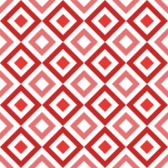 Cute vector seamless pattern. Red rhombus pattern. Decorative element, design template with red shade.