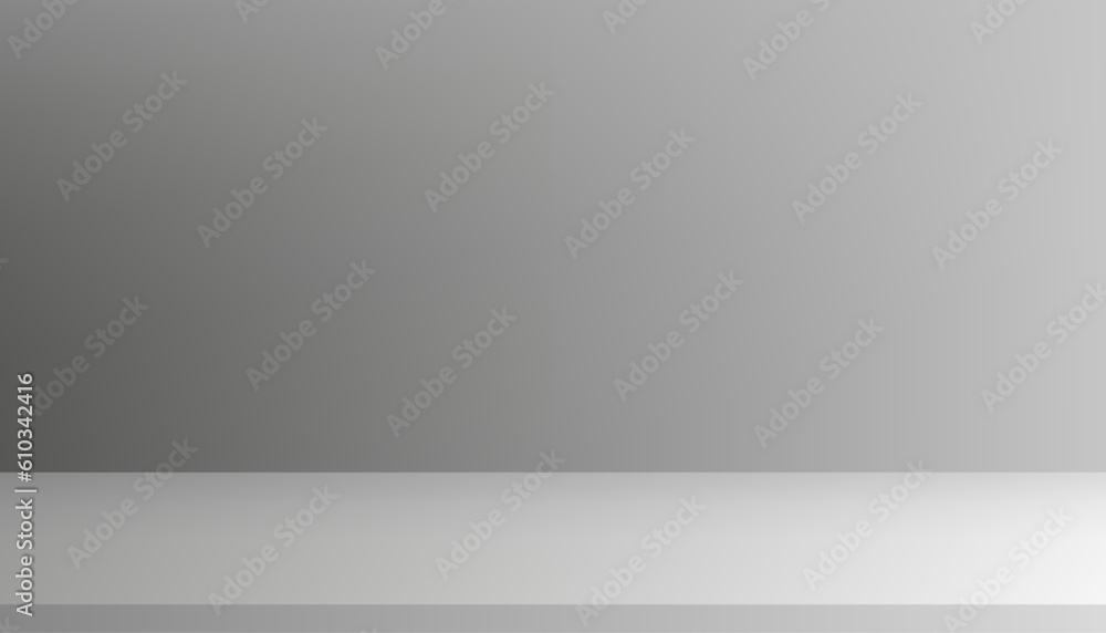 Poster 3d grey studio background display with shadow and light on concrete wall room,empty gray cement back