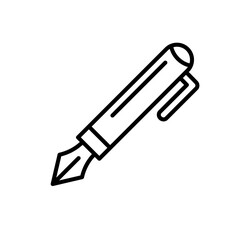Cute pen back to school cartoon outline icon