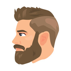 Bearded Man Profile icon. Colored vector element from beards collection. Creative Bearded Man Profile icon for web design, templates and infographics.