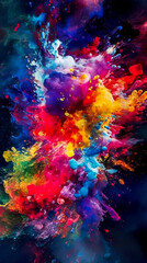 Obraz na płótnie Canvas Abstract color texture. Modern futuristic pattern. Multicolor dynamic background. Fractal artwork for creative graphic design. Generative AI