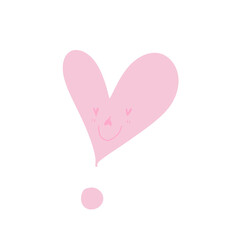 Heart shape drawing png with transparent background.