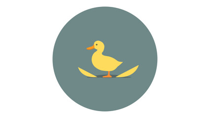 duck cracked from the egg vector icon