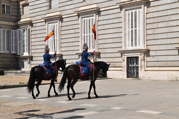 Guardia Reales a caballo en Madrid
