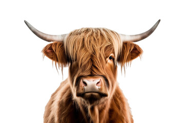 Cow transparent background, generative artificial intelligence
