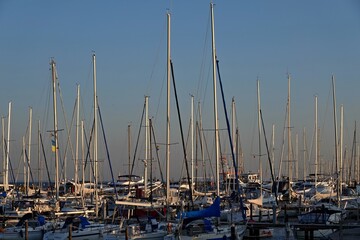 Gr&ouml;mitz - Yachthafen im Abendlicht