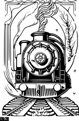 steam locomotive Vector