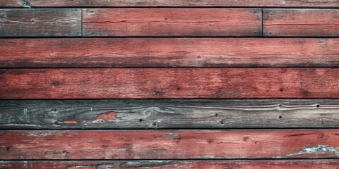 Abstract red washed wooden planks for background or wallpaper