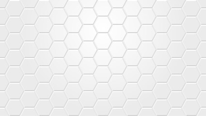 White hexagon tile pattern background - seamless wallpaper for your design and presentation