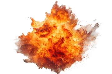 fire explosion isolated on white