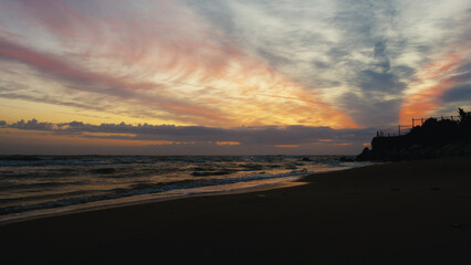 Fototapeta na wymiar Stunning Sunset Over The Ocean