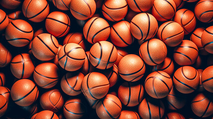 Background image featuring many basketballs.