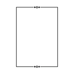Frame border shape icon for decorative vintage doodle element for design illustration