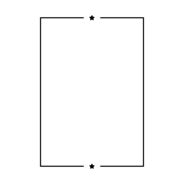 Frame border shape icon for decorative vintage doodle element for design illustration