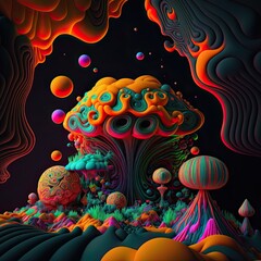 An abstract illustration inspired by psychedelic effects - Artwork 4