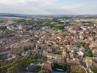 Fototapeta na wymiar Tafalla, aerial view. Middle area of ​​Navarra