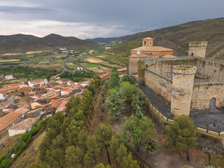 Fototapeta na wymiar Cornago Castle, La Rioja. St. Peter's Church
