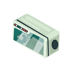 Obraz premium Isolated sleep caspule flat icon. Colored vector element from airport collection. Creative Isolated sleep caspule icon for web design, templates and infographics.