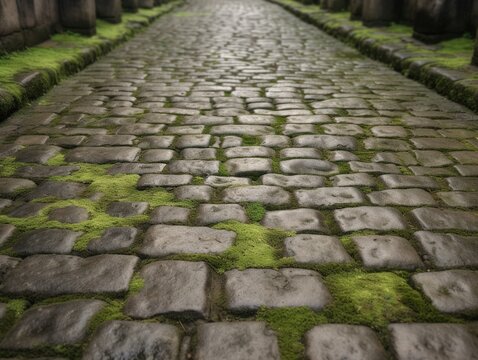 Kopfsteinpflaster Gehweg Antik:  inspiriert von britischer Topographie, Quadratura und r&ouml;mischer Kunst und Architektur