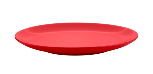 red plate on transparent png