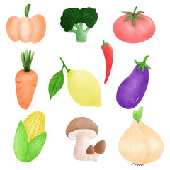 Cute mixed vegetables