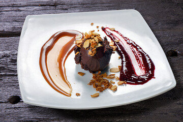 Chocolate ice cream dessert