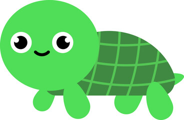 Cute cartoon turtle under the sea animals