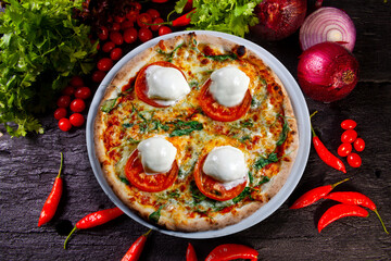 pizza with burrata cheese