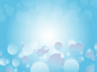 泡模様がうっすらと浮かぶ綺麗な水中イメージの抽象背景素材_ライトブルー