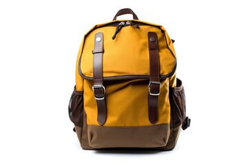 Back to School. Isolated Backpack on White Background