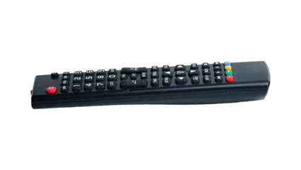 Seamless Control, Isolated TV Remote on White or Transparent Background