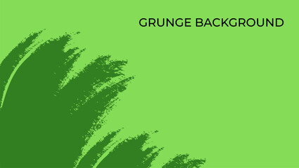Grunge brush splash background with green color