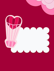 romantic template with frame background 