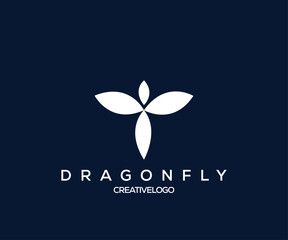 Symbol dragonfly illustration icon design 