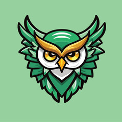 Naklejka premium Owl Esports Logo in Purple Mascot Vector Illustration